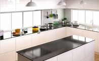 Contemporary White Melamine Kitchen Cabinets , Solid Wooden Cupboard For Kitchen